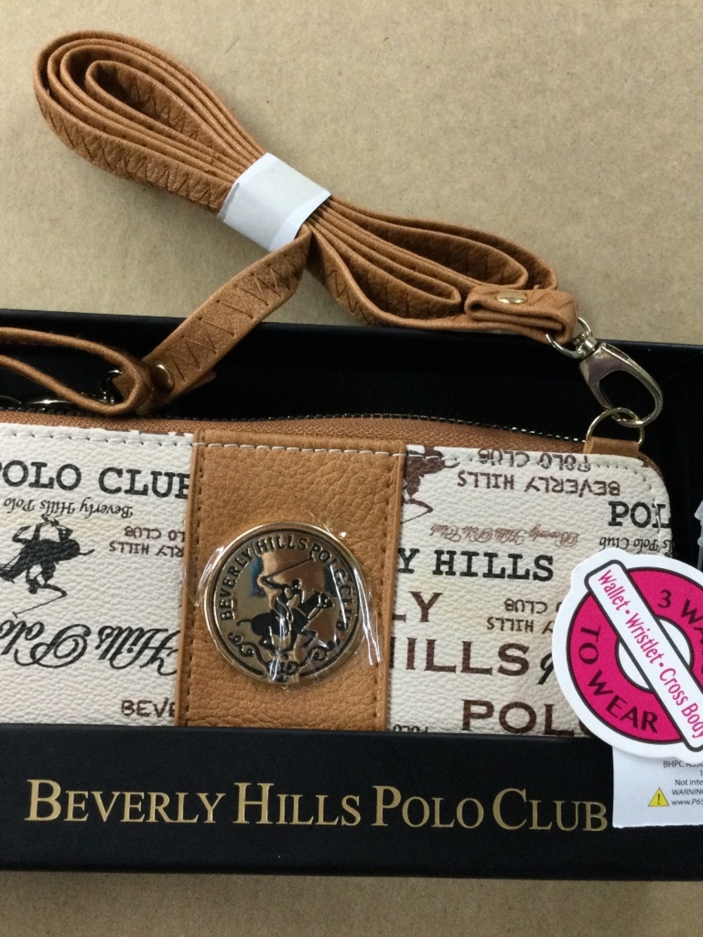 Beverly Hills Polo Club Wristlet, Wallet, Cross Body, Adjustable Strap, NWT